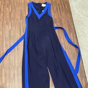 Anthropologie Blue and Black Jumpsuit